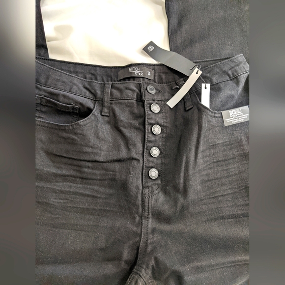 Stitch Star Women's High Rise Flare Leg Jeans - Picture 3 of 11